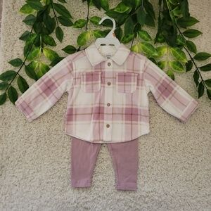 Carter's Baby Girl Pink & White Plaid Outfit (9-12 Months)